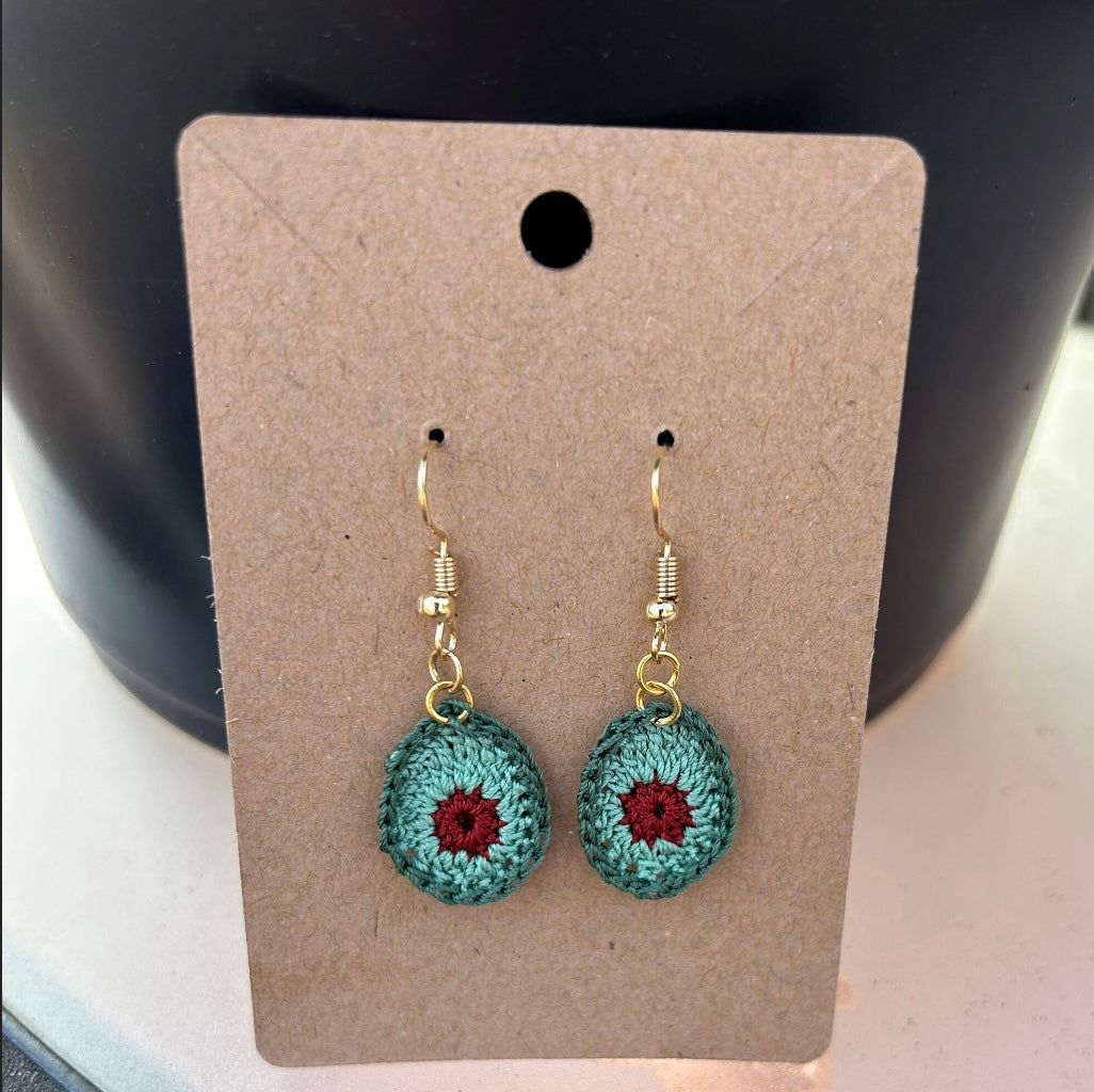 Crochet Avocado Earrings